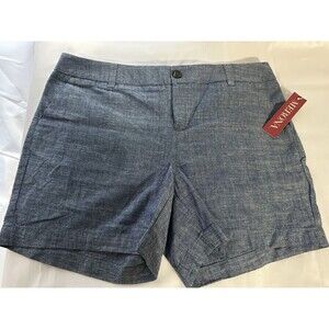 Women’s Merona Blue Cotton Chino Shorts Size 6